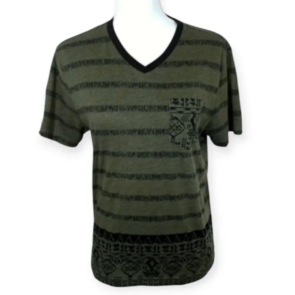 AMERICAN RAG ARMY GREEN T-SHIRT SZ.S EUC